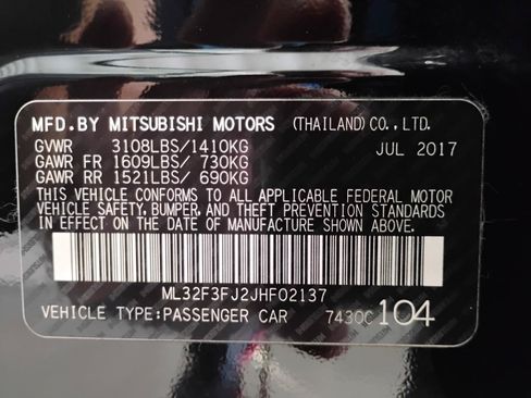 Used 2018 Mitsubishi Mirage G4 ES FWD image 83