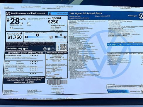 New 2026 Volkswagen Tiguan SE R-Line FWD image 18