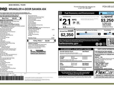 Certified 2026 Jeep Wrangler Unlimited Sahara AWD/4WD image 4
