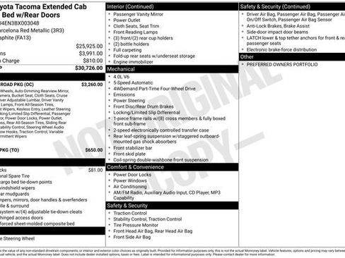 Used 2011 Toyota Tacoma 4x4 Access Cab V6 w/ TRD Off-Road Pkg image 29