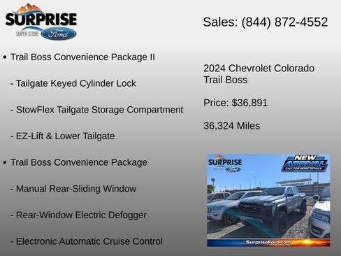 Used 2024 Chevrolet Colorado Trail Boss w/ Technology Package AWD/4WD image 18