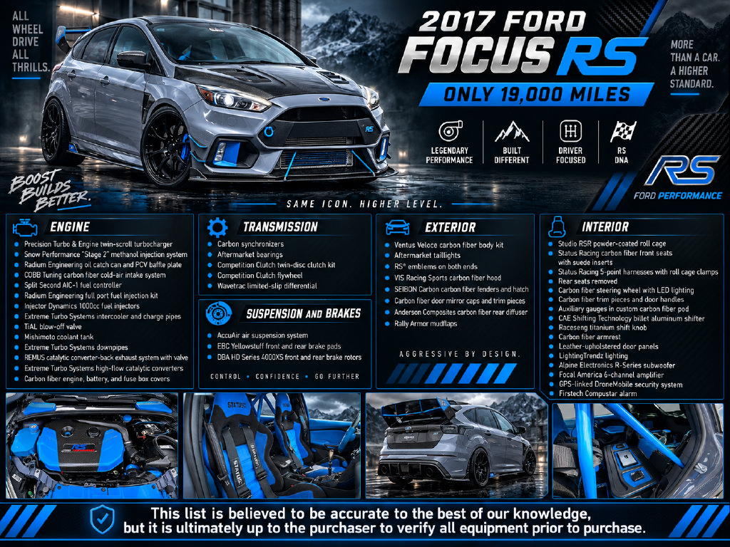 Used 2017 Ford Focus RS AWD/4WD image 2