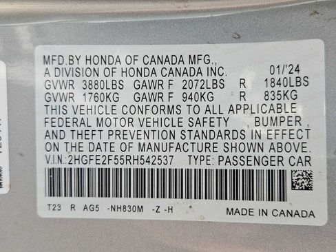Used 2024 Honda Civic Sport image 32