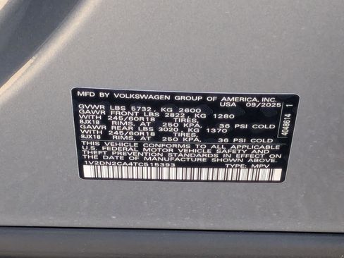 New 2026 Volkswagen Atlas SE image 38