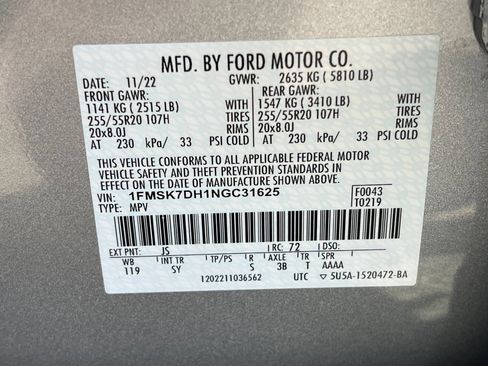 Used 2022 Ford Explorer XLT w/ Equipment Group 202A RWD image 43