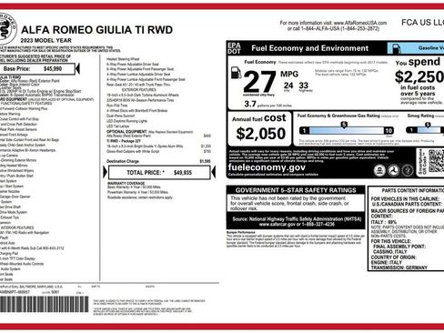 Used 2023 Alfa Romeo Giulia Ti image 3