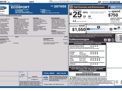 Used 2019 Ford EcoSport SE image 8