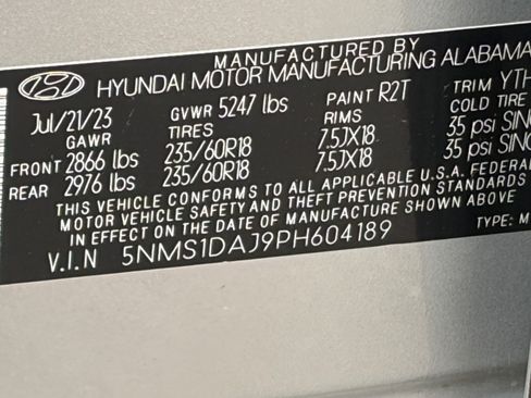 Used 2023 Hyundai Santa Fe SE w/ Cargo Package AWD/4WD image 32