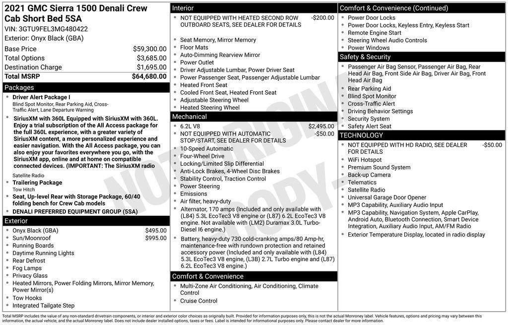 Certified 2021 GMC Sierra 1500 Denali AWD/4WD image 3