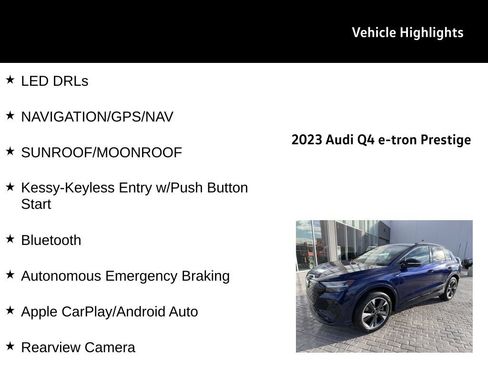 Used 2023 Audi Q4 e-tron Prestige w/ Black Optic Package image 31