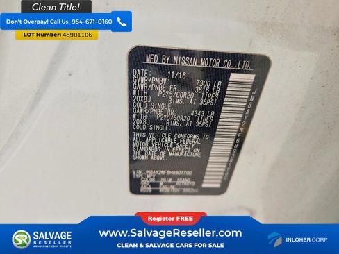 Used 2017 Nissan Armada Platinum w/ Captain Seat Package image 17