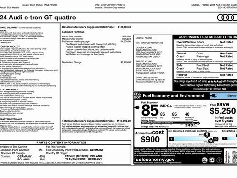 Used 2024 Audi e-tron GT Premium Plus image 4