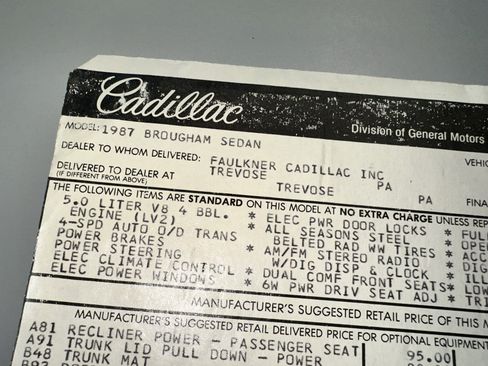 Used 1987 Cadillac Brougham RWD image 37