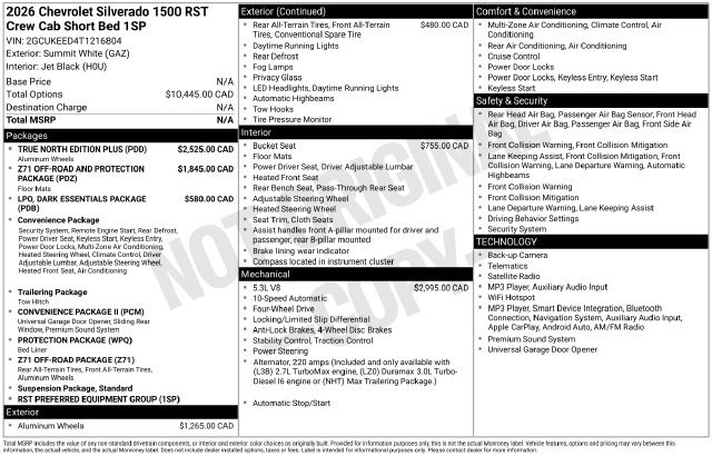 New 2026 Chevrolet Silverado 1500 RST AWD/4WD image 4