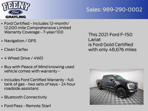 Used 2021 Ford F150 Lariat w/ Equipment Group 502A High AWD/4WD image 5