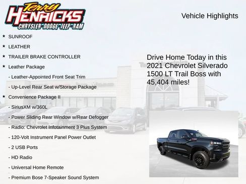 Used 2021 Chevrolet Silverado 1500 LT Trail Boss w/ Convenience Package II AWD/4WD image 4