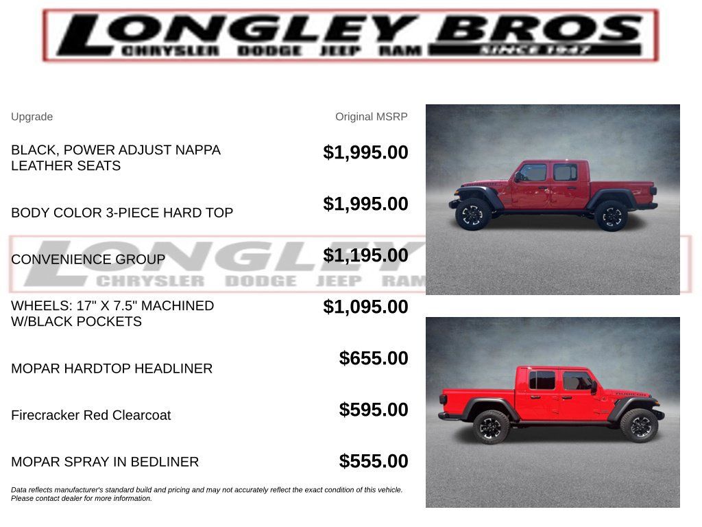 Used 2025 Jeep Gladiator Rubicon w/ Convenience Group AWD/4WD image 2