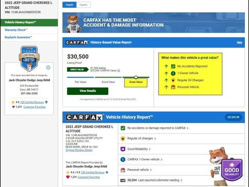 Used 2022 Jeep Grand Cherokee L Laredo image 12