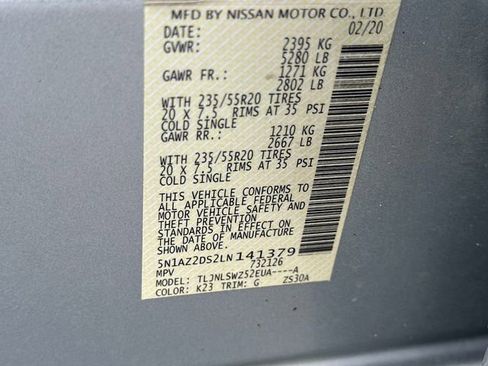 Used 2020 Nissan Murano Platinum w/ Cargo Package AWD/4WD image 18