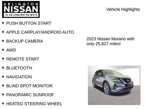 Used 2023 Nissan Murano SL w/ SL Moonroof Package AWD/4WD image 8