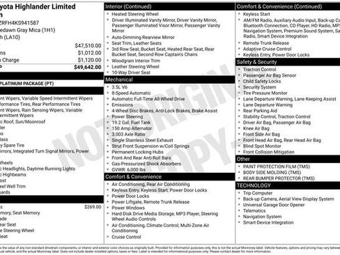 Used 2019 Toyota Highlander Limited Platinum image 3