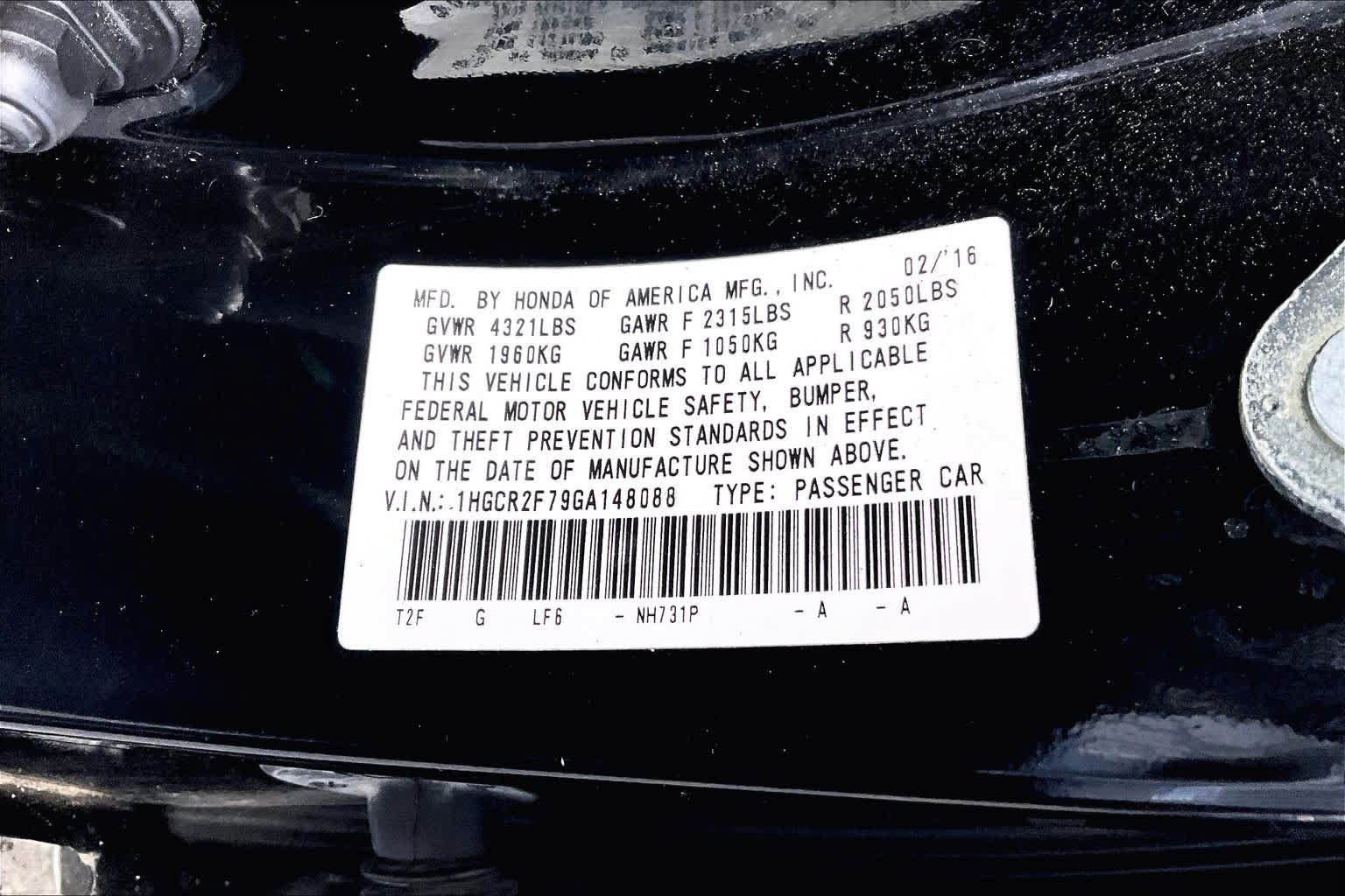 Used 2016 Honda Accord EX image 34