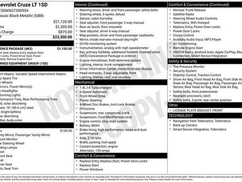 Used 2016 Chevrolet Cruze LT w/ Convenience Package image 10