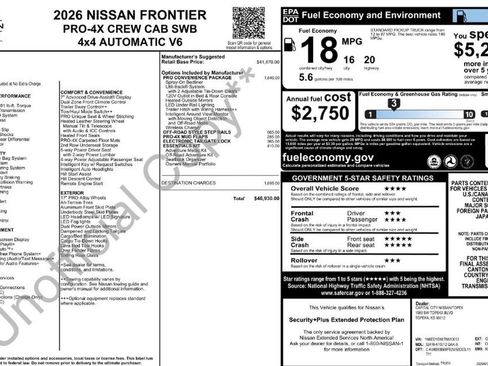 New 2026 Nissan Frontier PRO-4X w/ Pro-4x Convenience Package image 32