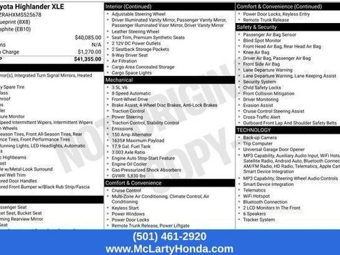 Used 2021 Toyota Highlander XLE FWD image 12