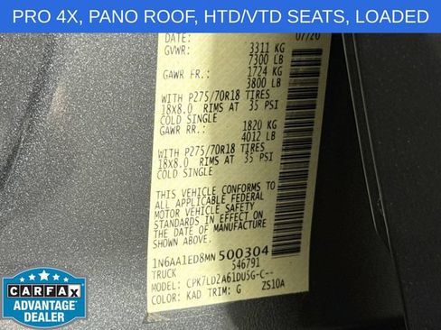 Used 2021 Nissan Titan PRO-4X w/ Pro-4x Convenience Package AWD/4WD image 34