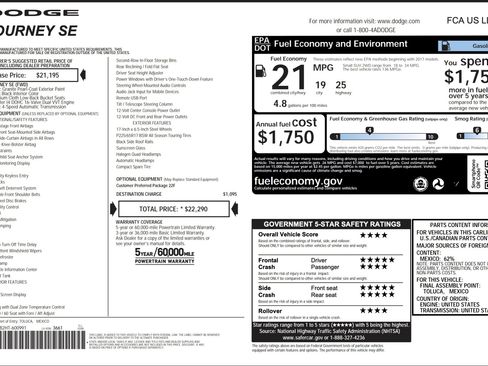 Used 2017 Dodge Journey SE image 2