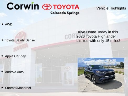 Used 2026 Toyota Highlander Limited AWD/4WD image 7