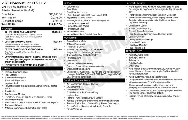 Used 2023 Chevrolet Bolt EUV LT w/ Convenience Package FWD image 40