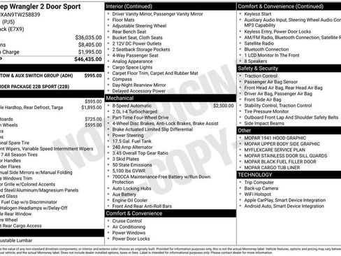 New 2026 Jeep Wrangler Sport AWD/4WD image 31