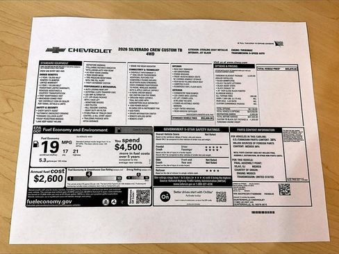 New 2026 Chevrolet Silverado 1500 Custom Trail Boss w/ Turbomax Blackout Package image 14
