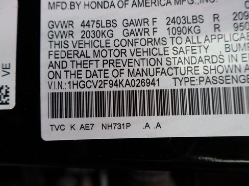 Certified 2019 Honda Accord Touring image 34