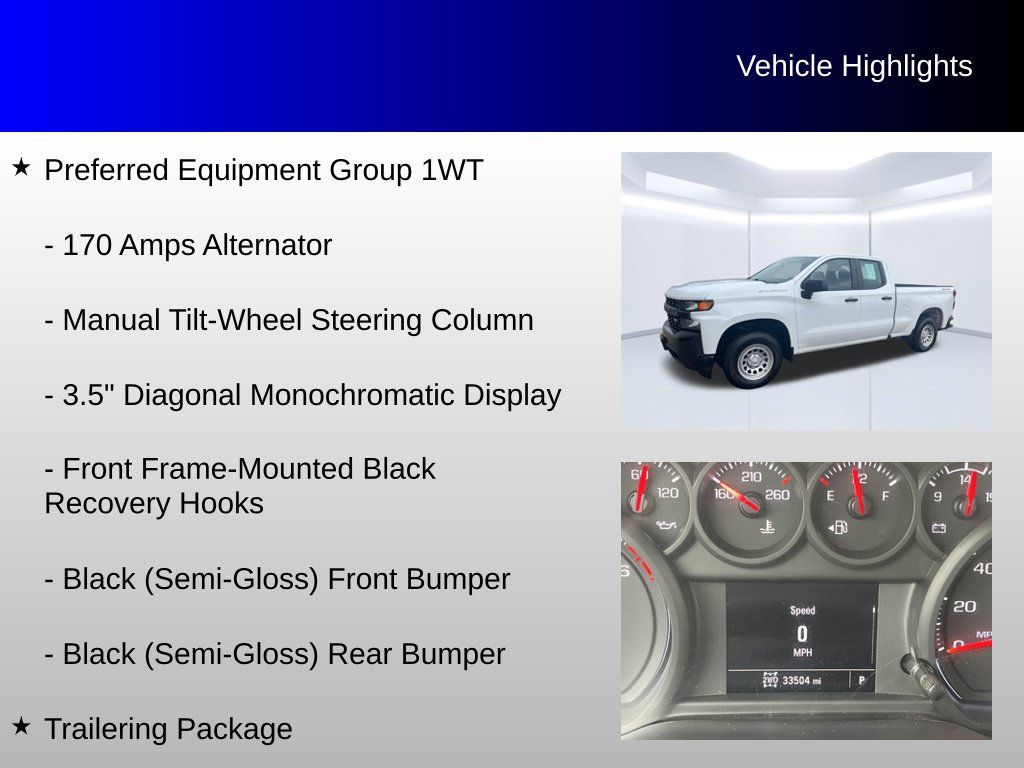 Used 2020 Chevrolet Silverado 1500 W/T w/ Trailering Package AWD/4WD image 12