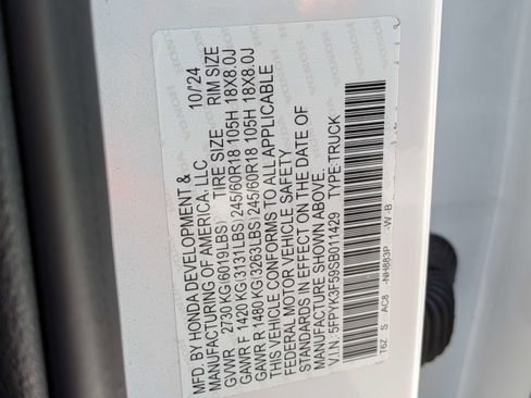 Certified 2025 Honda Ridgeline RTL image 6