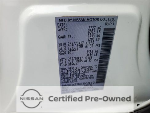 Certified 2023 Nissan Frontier PRO-4X w/ Pro Convenience Package image 18