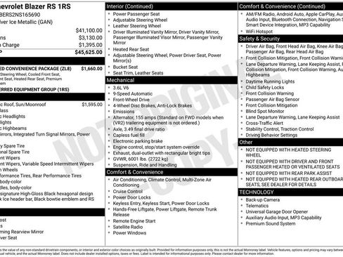 Certified 2022 Chevrolet Blazer RS w/ Enhanced Convenience Package FWD image 6