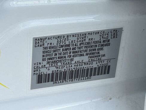 New 2026 Nissan Sentra SV w/ Floor Mat Package image 20