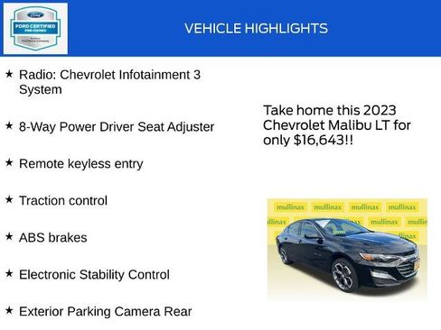 Used 2023 Chevrolet Malibu LT FWD image 17