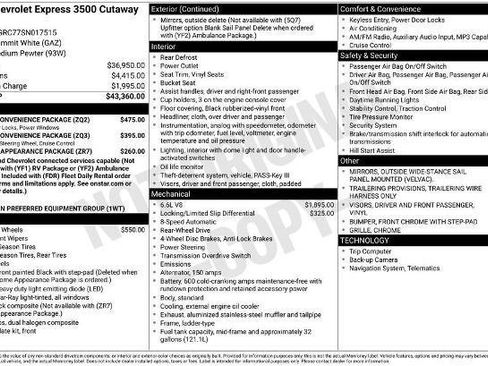 New 2025 Chevrolet Express 3500 w/ Power Convenience Package image 2
