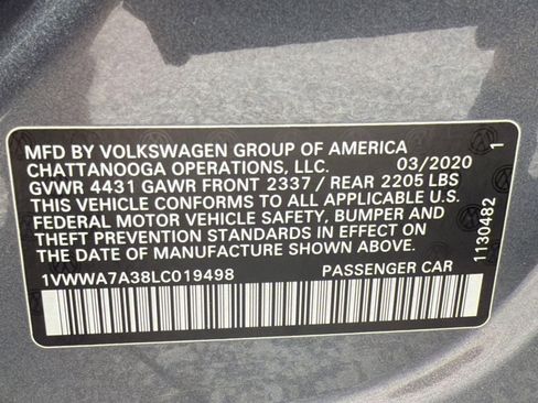 Used 2020 Volkswagen Passat 2.0T SE w/ Sunroof Package FWD image 18