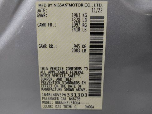 Used 2023 Nissan Altima 2.5 SV FWD image 33
