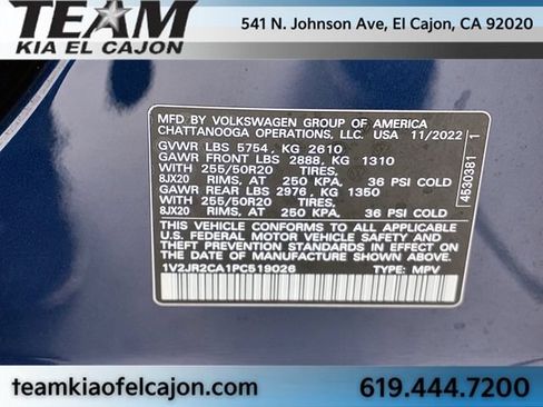 Used 2023 Volkswagen Atlas SE w/ Panoramic Sunroof Package FWD image 37
