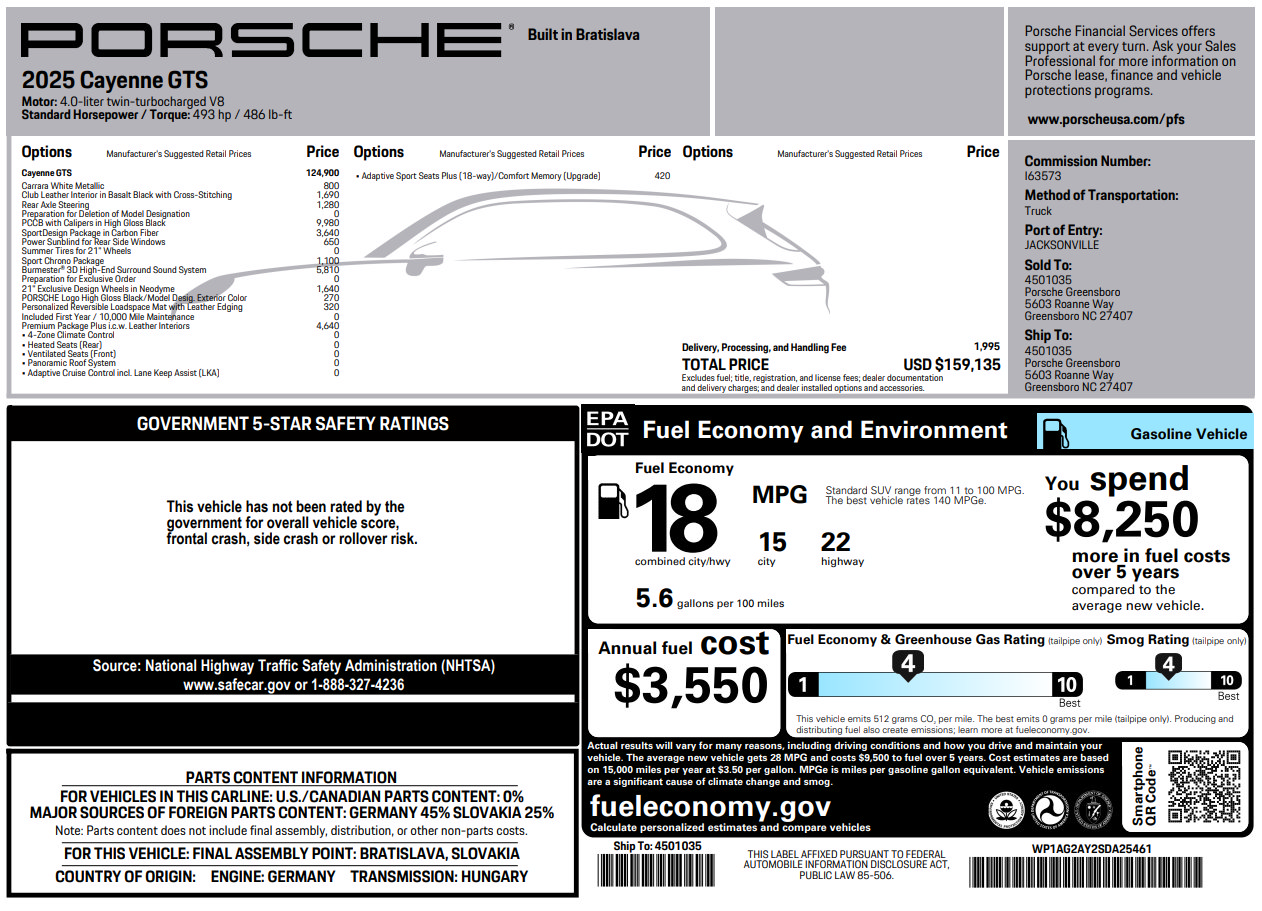 Certified 2025 Porsche Cayenne GTS AWD/4WD image 44