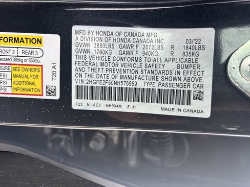 Used 2022 Honda Civic Sport image 28