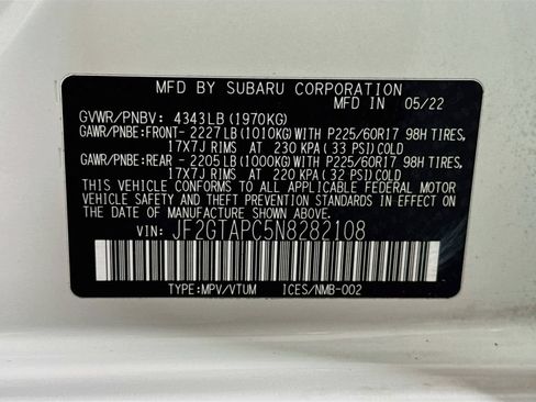 Certified 2022 Subaru Crosstrek 2.0i Premium AWD/4WD image 39