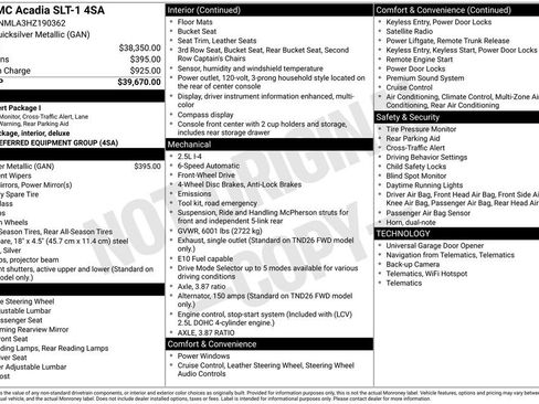 Certified 2017 GMC Acadia SLT image 11